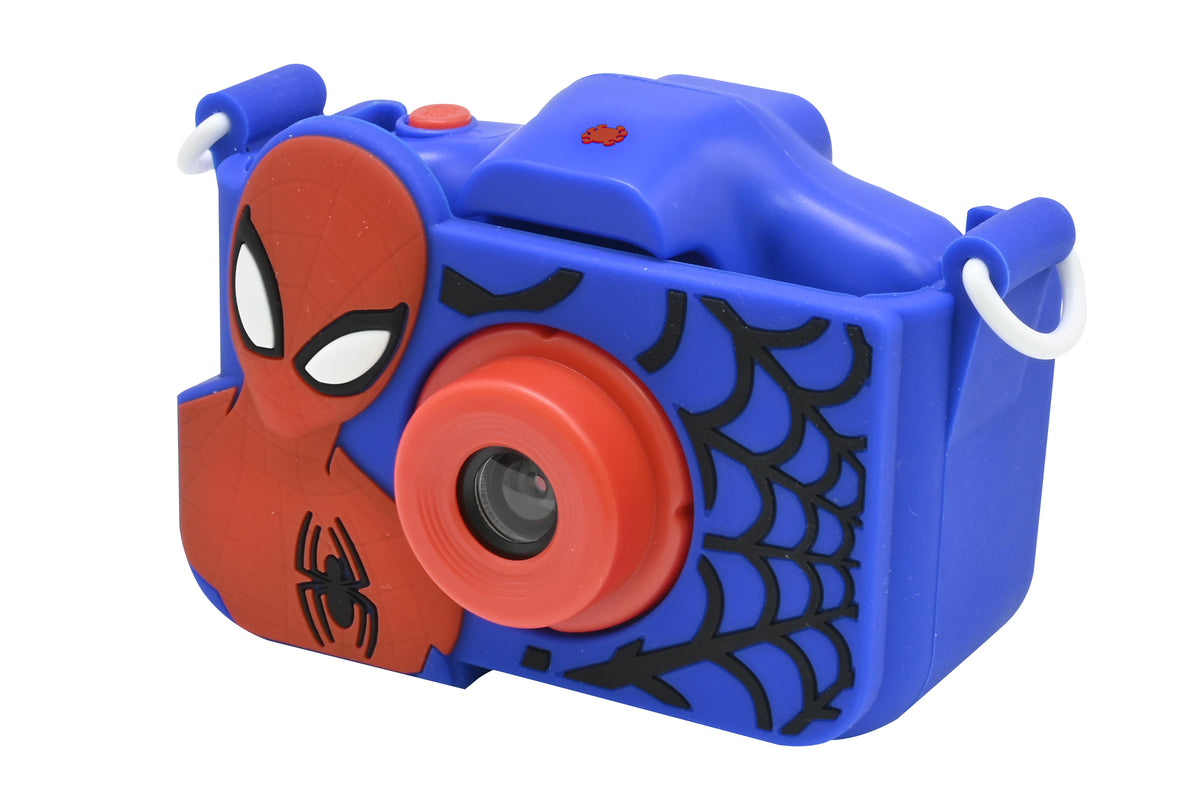 Cámara infantil Lexibook Spider-Man con funda de silicona azul y roja