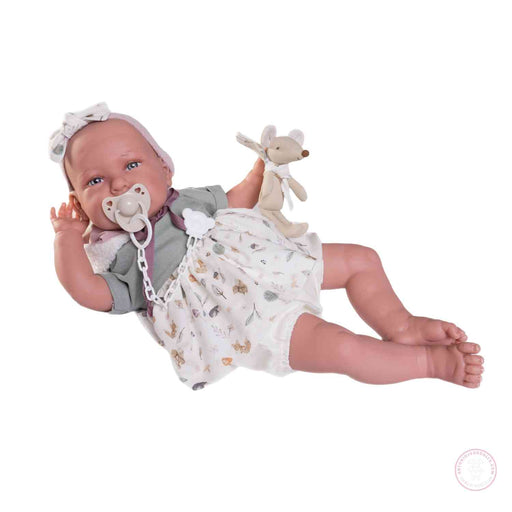 Daniela reborn con dou dou y conjunto colorido
