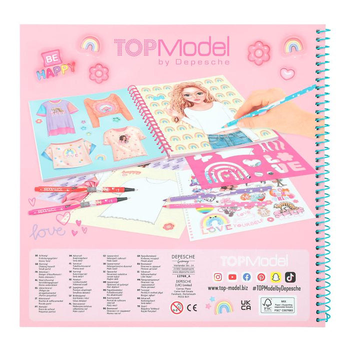 Depesche TOP Model T-Shirt Designer cuaderno para colorear (12769)