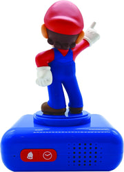 Despertador Lexibook con figura 3D de Mario Bros, ideal para habitación gamer y fans de Nintendo
