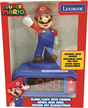 Despertador digital Super Mario 3D Lexibook LEXIBOOK-LE-RL800NI con personaje de Mario en relieve para niños
