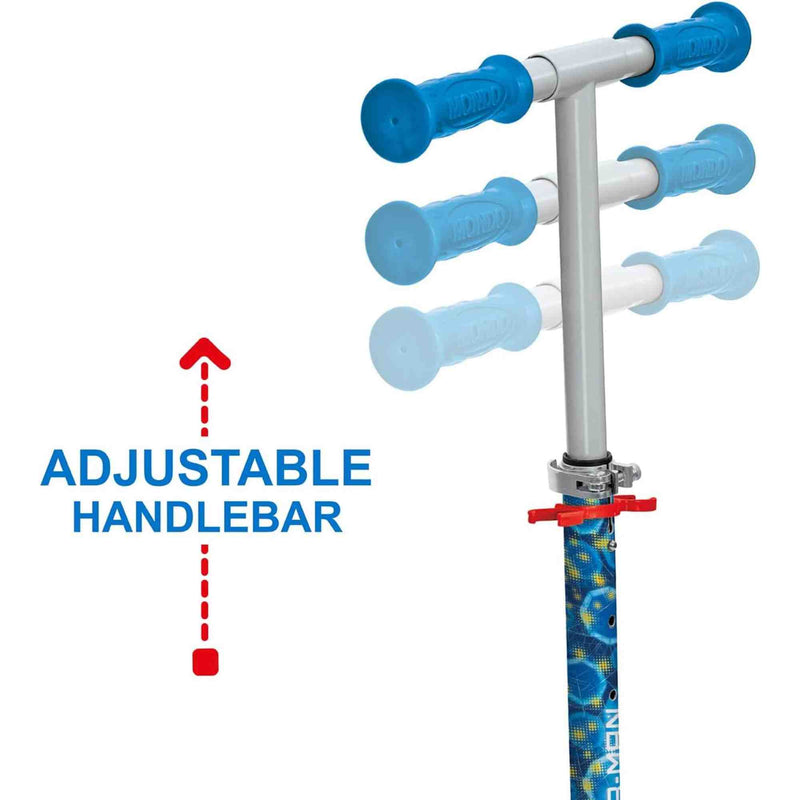 Detalle de la plataforma antideslizante y estructura ligera del patinete Spiderman de Mondo
