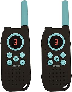Detalle de los botones y diseño ergonómico del walkie Lexibook
