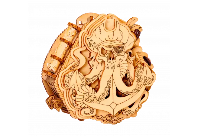 Detalle del acabado envejecido y la aguja giratoria
