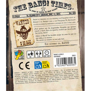 Detalle del contenido de Bang! La Bala, con sus expansiones y accesorios.





