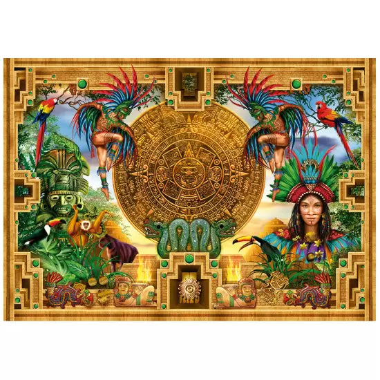 Educa Borras Puzzle 2000 Montaje Azteca Maya (19565)