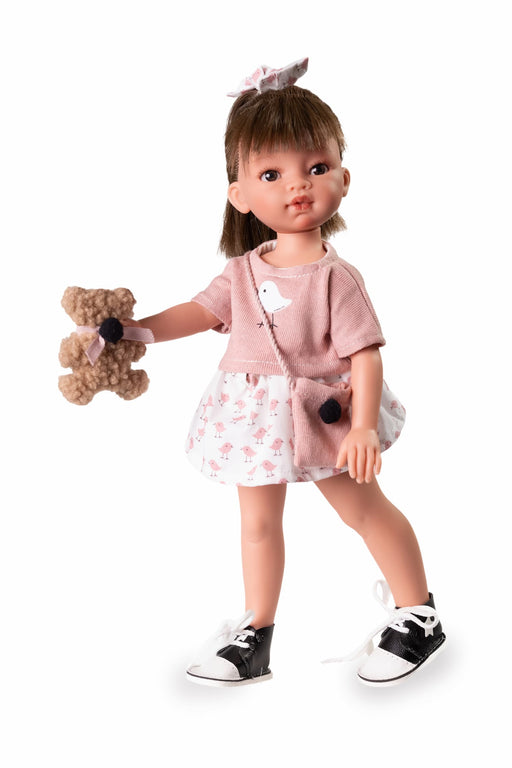 Emily con osito y bolso maniquí 33 cm
