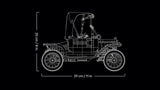 Esquema técnico LEGO 11376 Ford Model T dimensiones 1910
