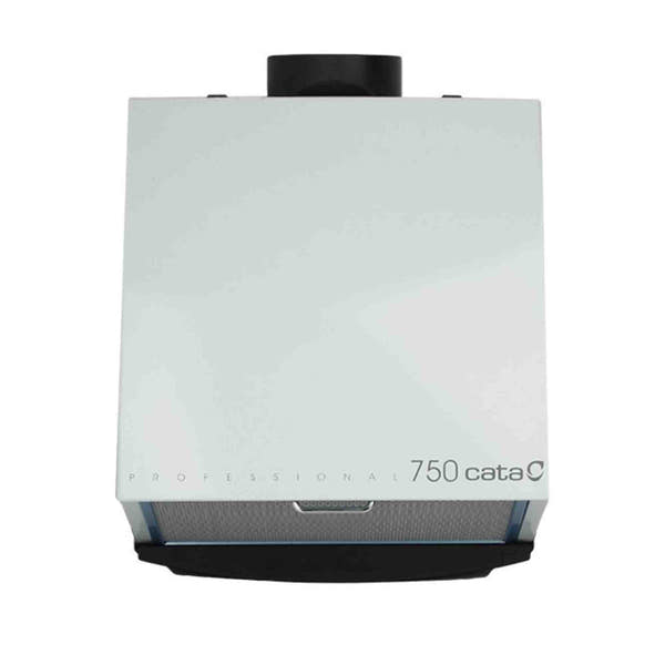 Cata extractor 750L, capacidad de 600 m³/h, diseño compacto y filtro antigrasa metálico. Eficiencia energética C y bajo consumo.