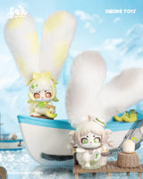 Figuras Cup Rabbits Fantastic Fruit — dúo blind box Awake Toys escena tropical