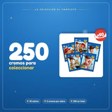 Infografía: pack Panini Toy Story 5 con 50 sobres y 250 cromos para coleccionar