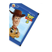 Sobre de cromos Panini Toy Story 5 con 5 cromos, diseño de Woody