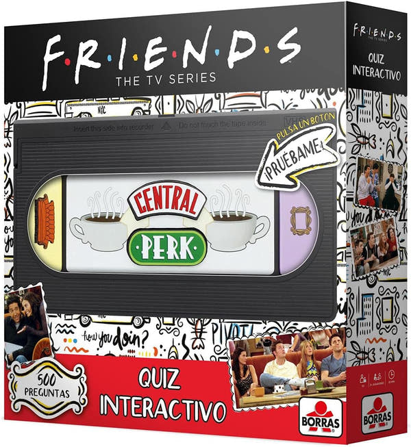 FRIENDS QUIZ de Educa Borrás - Juego oficial de preguntas sobre la serie Friends con unidad electrónica Master Fan, 500 afirmaciones verdadero o falso, para 2 o más jugadores por equipos a partir de 13 años
