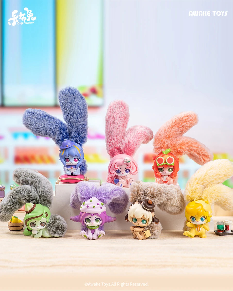 Cup Rabbits Fruit Milk blind box de Awake Toys — caja sorpresa art toy coreano