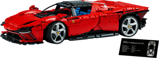 Ferrari Daytona SP3 LEGO Technic 42143 motor V12 puertas mariposa caja cambios 8 velocidades
