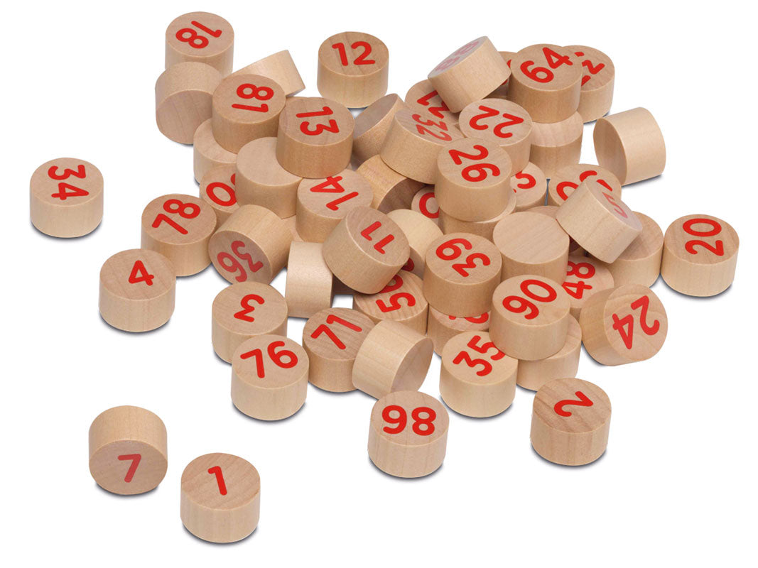 90 Fichas de Lotería de Madera XXL Cayro