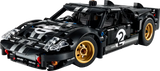 Ford GT40 MKII LEGO Technic negro y plata con llantas doradas número 2