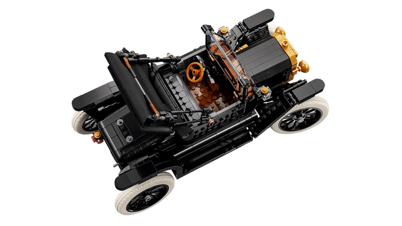Ford Model T LEGO 11376 vista inferior chasis motor detalle
