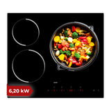 Infografía: Placa Vitrocerámica Svan SV3601 3 Fuegos 6200W