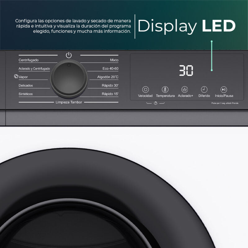 Lavadora SVAN SL10400AIDV 10kg 1400rpm Motor Inverter