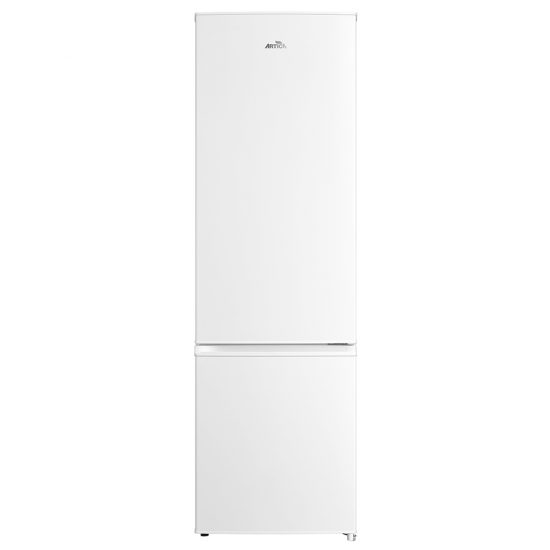Frigorífico Artica AFFCE180W cerrado con diseño blanco elegante.

