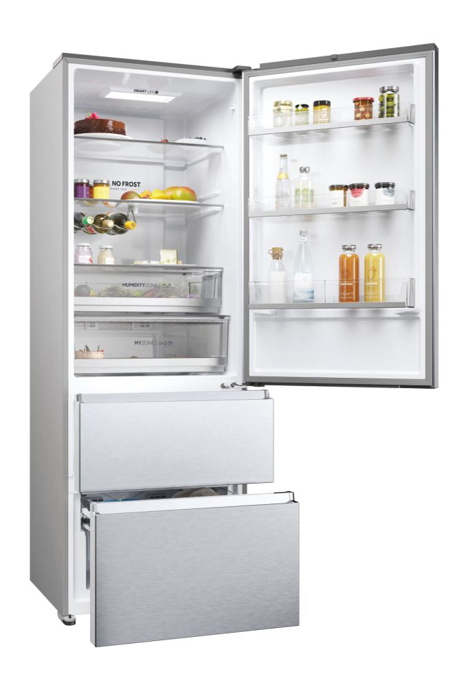 Frigorífico Combi Haier HTR5720ENMG 483L No Frost Inox 3 Puertas
