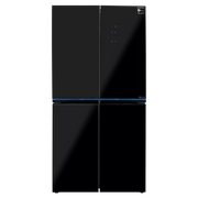 Frigorífico americano Infiniton AMCB-496BC NFT de 470 litros con acabado crystal black, puertas de cristal y tecnología No Frost
