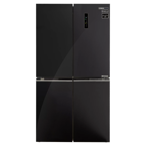 Frigorífico americano Infiniton AMCB-601CD78NEG de 601 litros con acabado crystal black, puertas de cristal y tecnología No Frost
