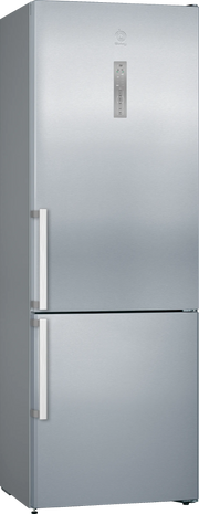Frigorífico combi BALAY 3KFE776XE 435L acabado inox anti-huellas con puertas cerradas, pantalla LED táctil y diseño moderno de 203x70 cm
