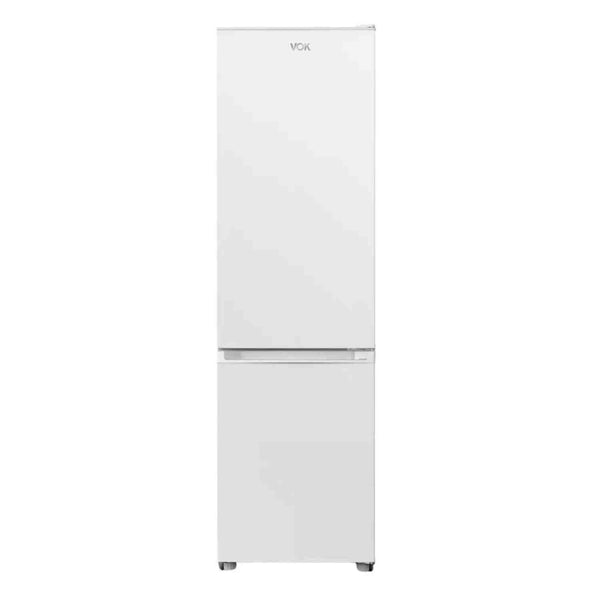 Frigorífico combi VOK EVR-244DEW blanco de 180x55cm con tecnología No Frost, clase E de eficiencia energética, diseño elegante para cocinas modernas

