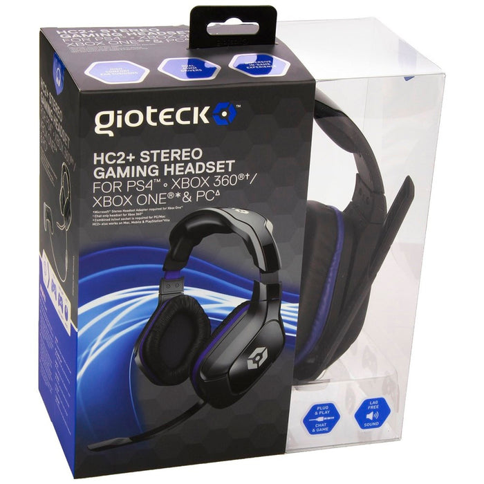 GIOTECK HC2+ STEREO GAMING HEADSET PS4 Xbox One PC (812313018401)