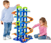 Garaje Moltó 6 plantas con rampas conectadas, coches de colores, construcción robusta y diversión familiar garantizada para pequeños amantes de los coches
