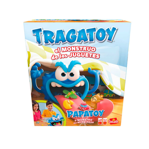 Juego Tragatoy de Goliath, el monstruo que se traga juguetes, ideal para niños a partir de 4 años.