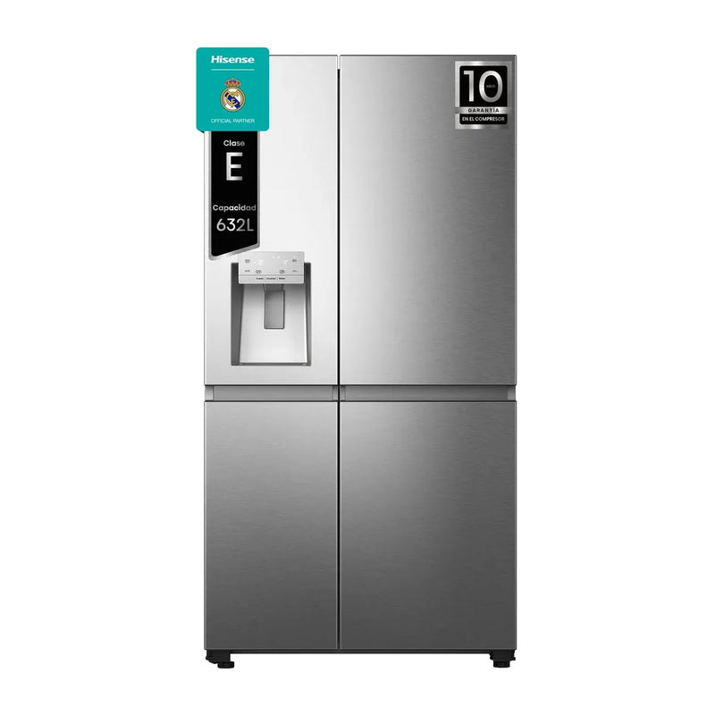 Frigorífico americano Hisense RS818N4TIE1 en inox, side by side, 632 litros