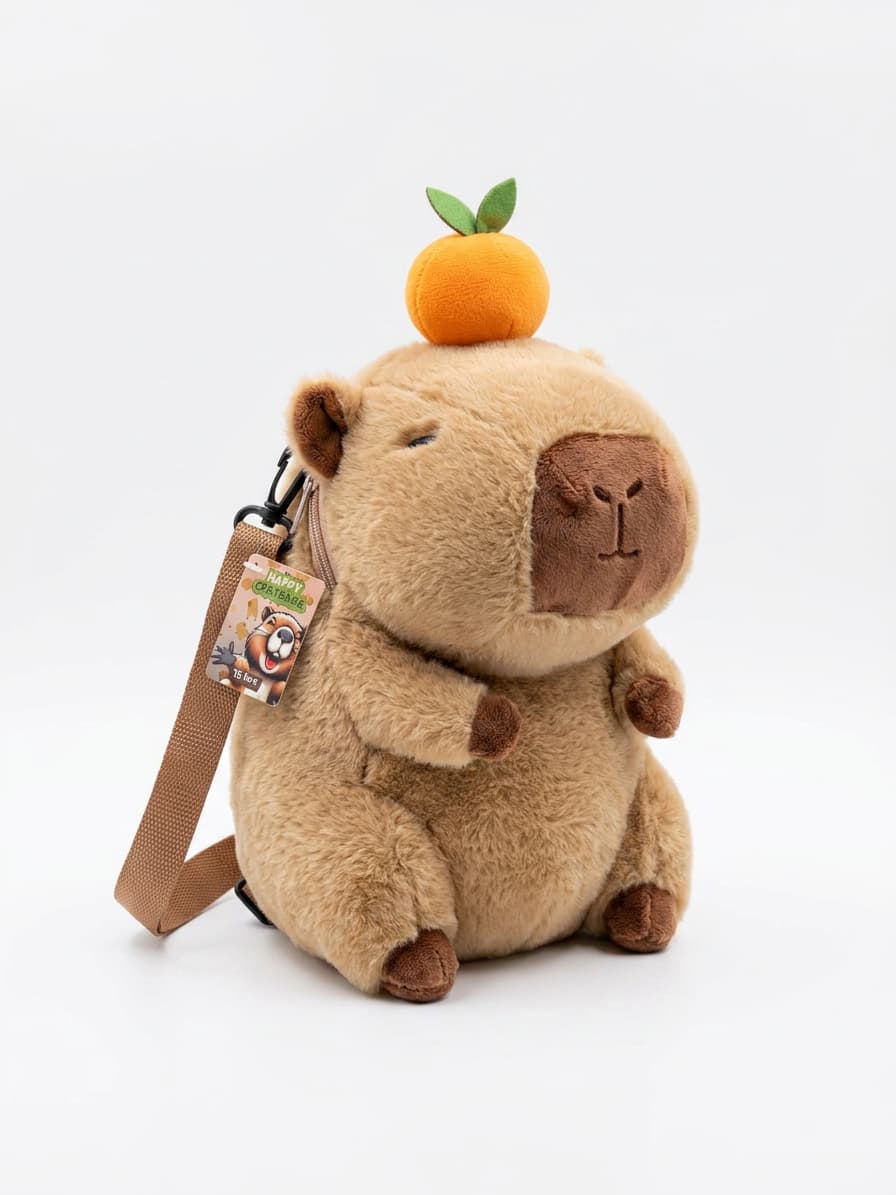 Capibara con Fruta 30 cm - Peluche Gigante Suave y Adorable