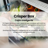 Infografía: cajón Crisper Box para fruta y verdura del Infiniton FG-85D8WEH