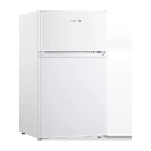 Frigorífico Infiniton FG-85D8WEH blanco de dos puertas, vista frontal cerrado