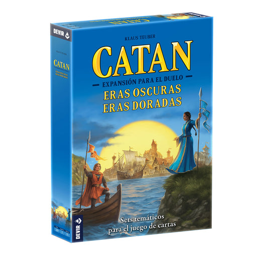 Imagen de la expansión Devir Catan Duelo Eras Oscuras Eras Doradas
