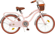 Imagen principal lateral completa de la bicicleta Toimsa Vintage 20" en color rosa con cesta delantera
