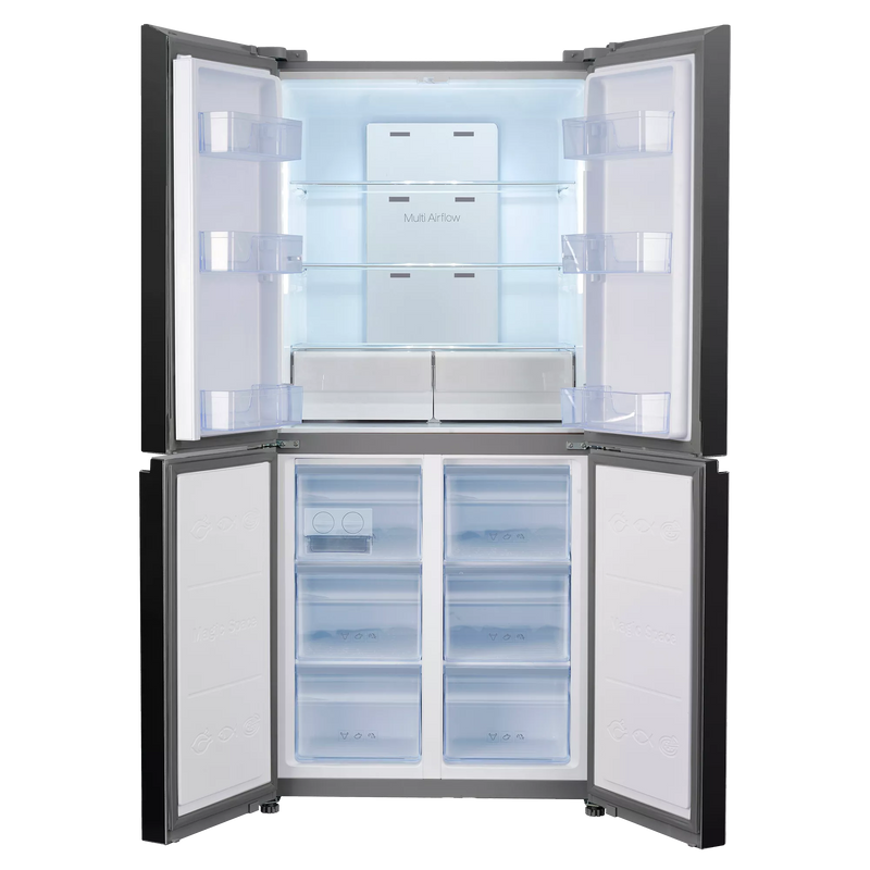 Infiniton AMCB-496BC NFT frigorífico americano 470L crystal black con control bi-zona, cajones Fresh Aroma y iluminación LED
