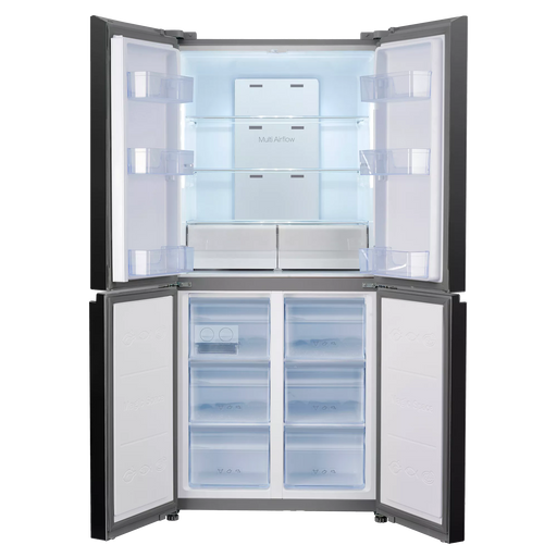 Infiniton AMCB-496BC NFT frigorífico americano 470L crystal black con control bi-zona, cajones Fresh Aroma y iluminación LED
