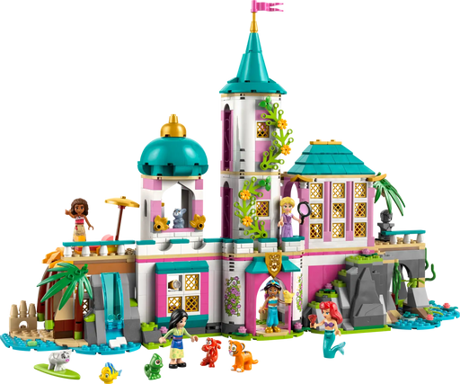 Interior del castillo LEGO con habitaciones temáticas y decoración real