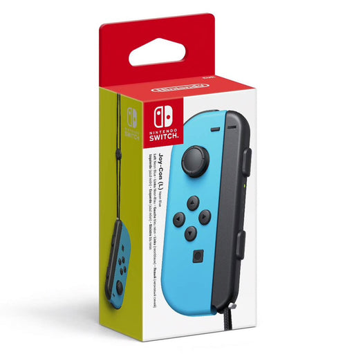 Joy-Con izquierdo azul neón oficial de Nintendo Switch con botones direccionales, stick analógico y botón de captura, compatible con todas las versiones de Nintendo Switch
