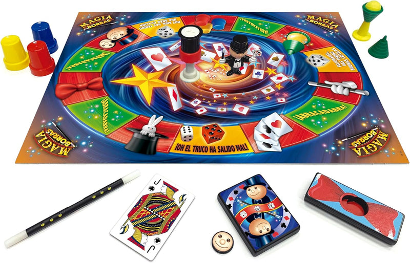 Juego de magia Borras con material profesional completo, manual ilustrado y accesorios variados para realizar más de 100 trucos diferentes
