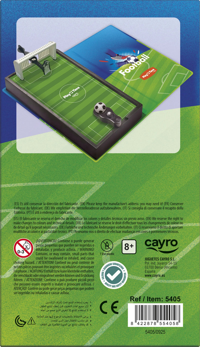 Juego fútbol portátil Cayro Play Time con sistema lanzamiento
