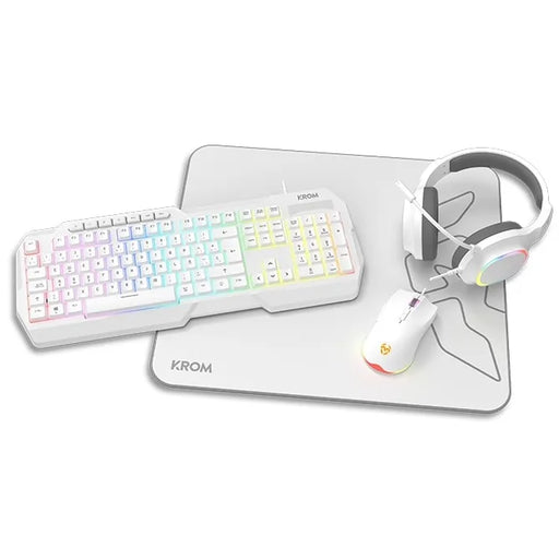 Kit gaming 4 en 1 Krom Kenta Teclado, ratón, auriculares y alfombrilla Por cable USB