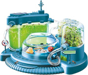 Kit científico La ciudad de las hormigas de CLEMENTONI mostrando el hábitat completo, sustrato nutritivo y manual educativo para aprender sobre el comportamiento de las hormigas
