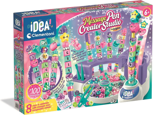 Kit creativo Pen Creator Message de Clementoni con 36 piezas para diseñar bolígrafos personalizados con mensajes únicos, ideal para niños creativos a partir de 7 años
