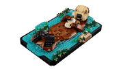 LEGO 21366 nutria mamá cría agua base fondo blanco
