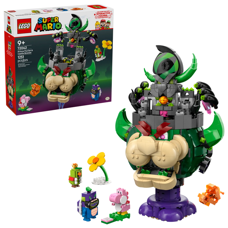 LEGO 72042 Super Mario caja del set Príncipe Florian y Bowser Castillo con 1251 piezas
